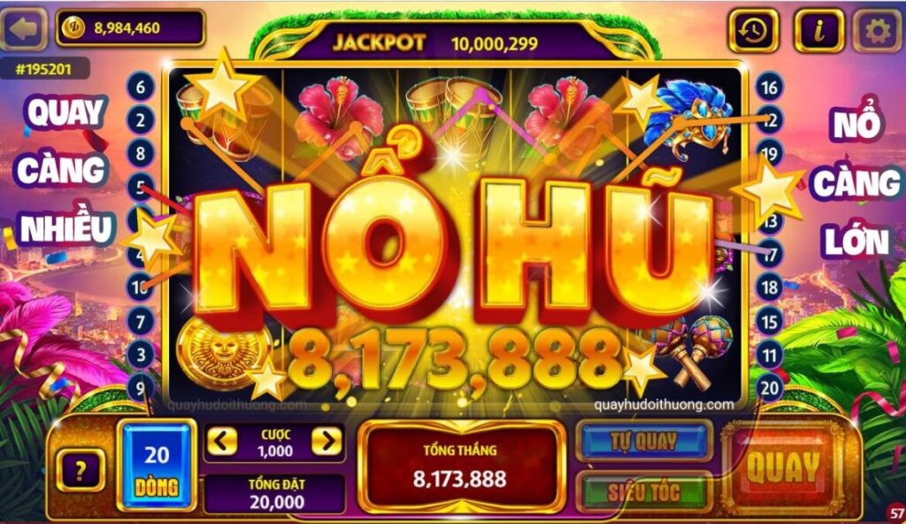 Chơi game nổ hũ đổi thưởng đơn giản