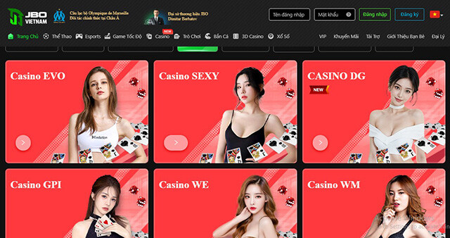 Casino tại JBO hấp dẫn